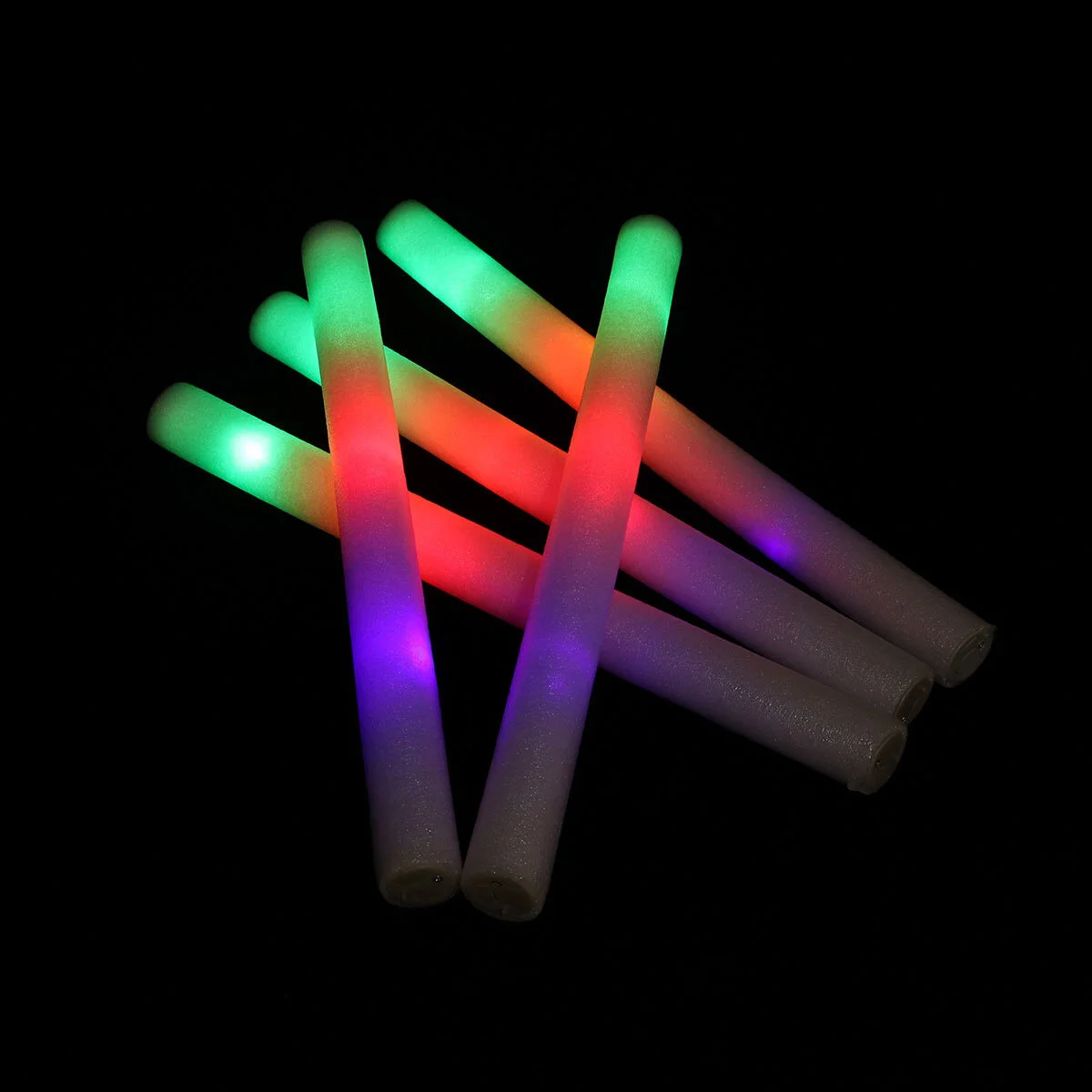 

15pcs LED Glow Stick Fluorescent Light Sticks for Concert Party (White Shell, Colorful)