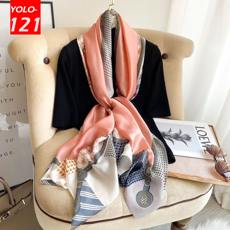 60*180cm Silk Scarves Plaid Luxury Silk Scarf Fashion Silk Scarves Women Summer Sunscreen Silk Shawl Mid-length Silk Scarf
60*180cm Silk Scarves Plaid Luxury Silk Scarf Fashion Silk Scarves Women Summer Sunscreen Silk Shawl Mid-length Silk Scarf