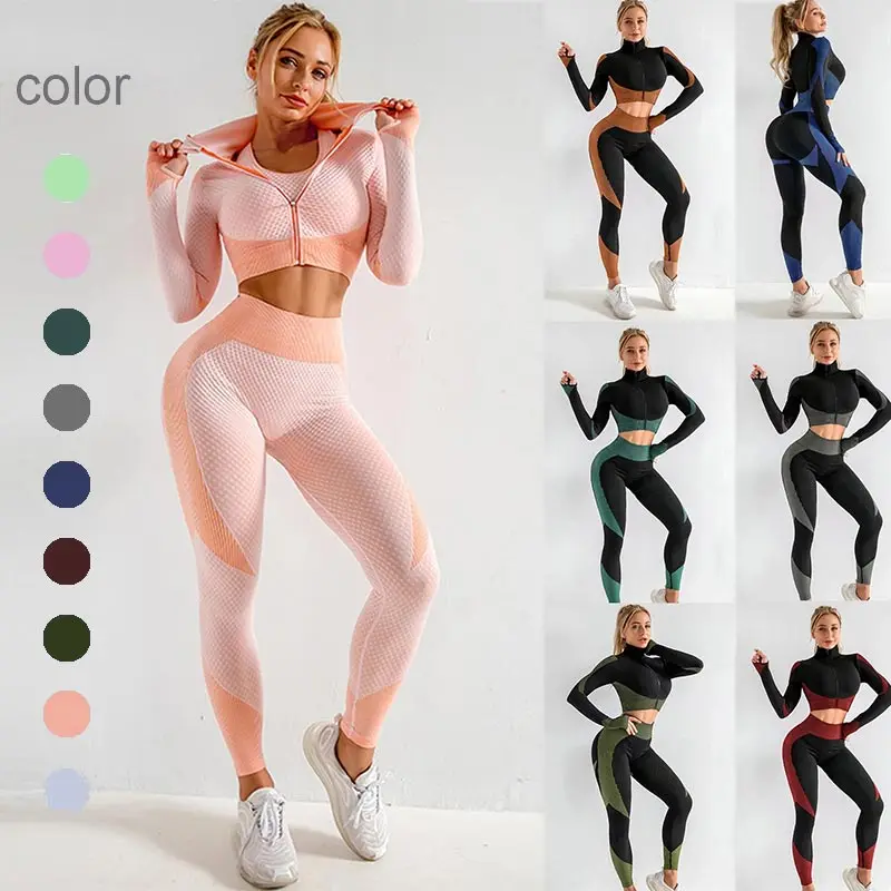 2/3PCS Seamless Women Yoga Set Workout Sportswear Gym Clothing Fitness Long Sleeve Crop Top High Waist Leggings Sports Suits
2/3PCS Seamless Women Yoga Set Workout Sportswear Gym Clothing Fitness Long Sleeve Crop Top High Waist Leggings Sports Suits
