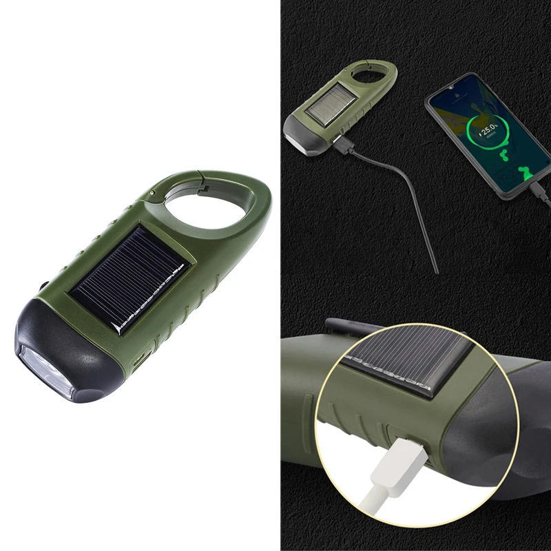 LED Flashlight Hand Crank Dynamo Torch Lantern USB Charging Solar Power Tent Light For Outdoor Camping
LED Flashlight Hand Crank Dynamo Torch Lantern USB Charging Solar Power Tent Light For Outdoor Camping