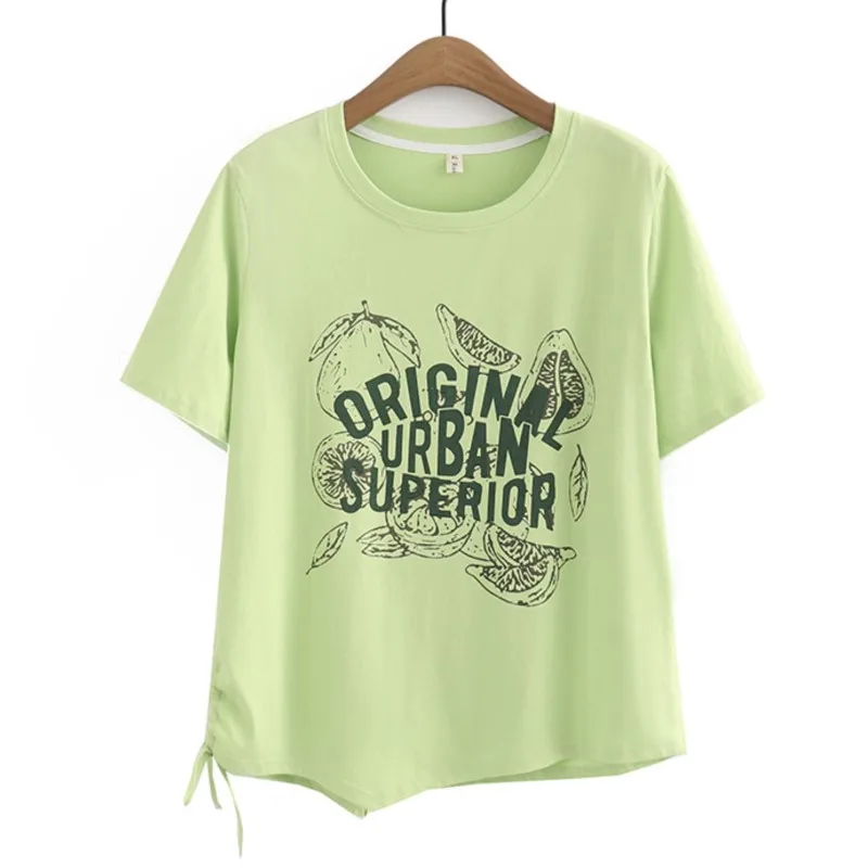 Плюс Размер Женщины T-Shirt 2023 Лето Короткий Рукав Хлопок Drawstring Письмо Печати Топы Свободные Тис Негабаритных Кривой Одежды T75-865
Плюс Размер Женщины T-Shirt 2023 Лето Короткий Рукав Хлопок Drawstring Письмо Печати Топы Свободные Тис Негабаритных Кривой Одежды T75-865
