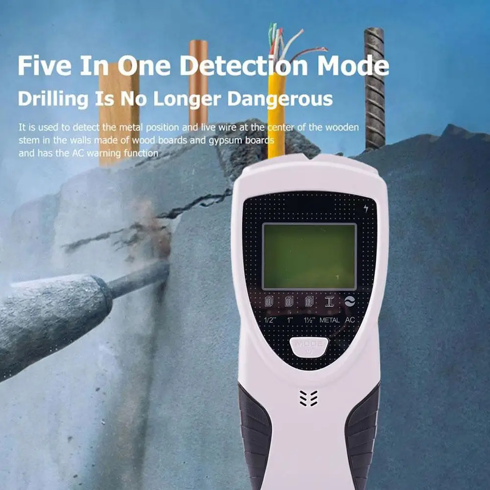 Handheld Depth Metal Detector Precise Positioning Portable Home Wood Pipe Stud Finder Wall Scanner Sensor For Wire Detect Metal 
Handheld Depth Metal Detector Precise Positioning Portable Home Wood Pipe Stud Finder Wall Scanner Sensor For Wire Detect Metal