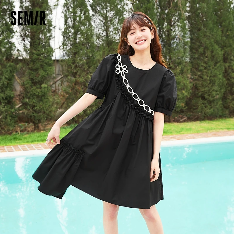 Semir Dress Women Summer Niche Design 2022 New Loose Puff Sleeve Shirt Commuting Slim Dresses
Semir Dress Women Summer Niche Design 2022 New Loose Puff Sleeve Shirt Commuting Slim Dresses