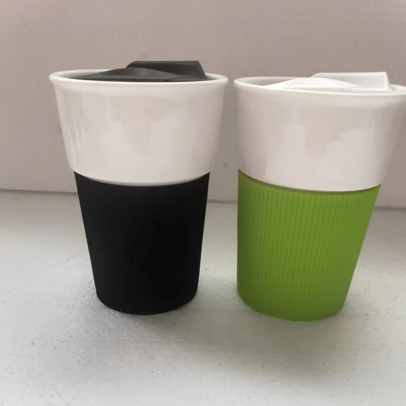 

8 унций, керамические чашки, креативные кофейные чашки и милые кружки с силиконовым рукавом