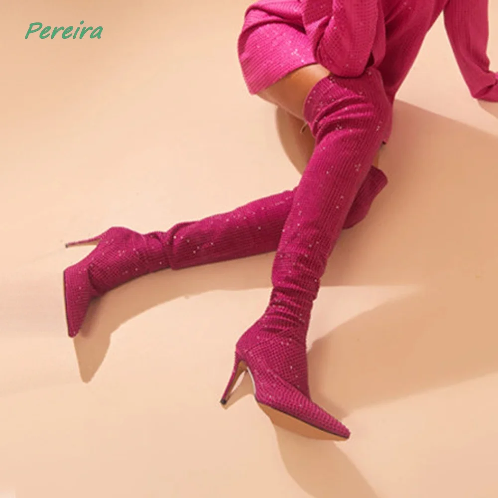 Elastic Thigh Boots 2022 Women's Winter Rhinestones Solid Pointed Toe Thin High Heel Sexy Catwalk Shoes For Free Shipping
Elastic Thigh Boots 2022 Women's Winter Rhinestones Solid Pointed Toe Thin High Heel Sexy Catwalk Shoes For Free Shipping