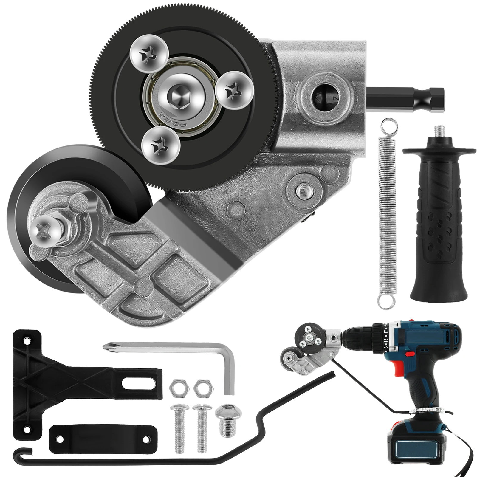 Electric Drill Plate Cutter Sharp Wear Resistant Metal Sheet Cutter Precise Fast Cutting Plate Punch Shears Drill Attachment for
Electric Drill Plate Cutter Sharp Wear Resistant Metal Sheet Cutter Precise Fast Cutting Plate Punch Shears Drill Attachment for