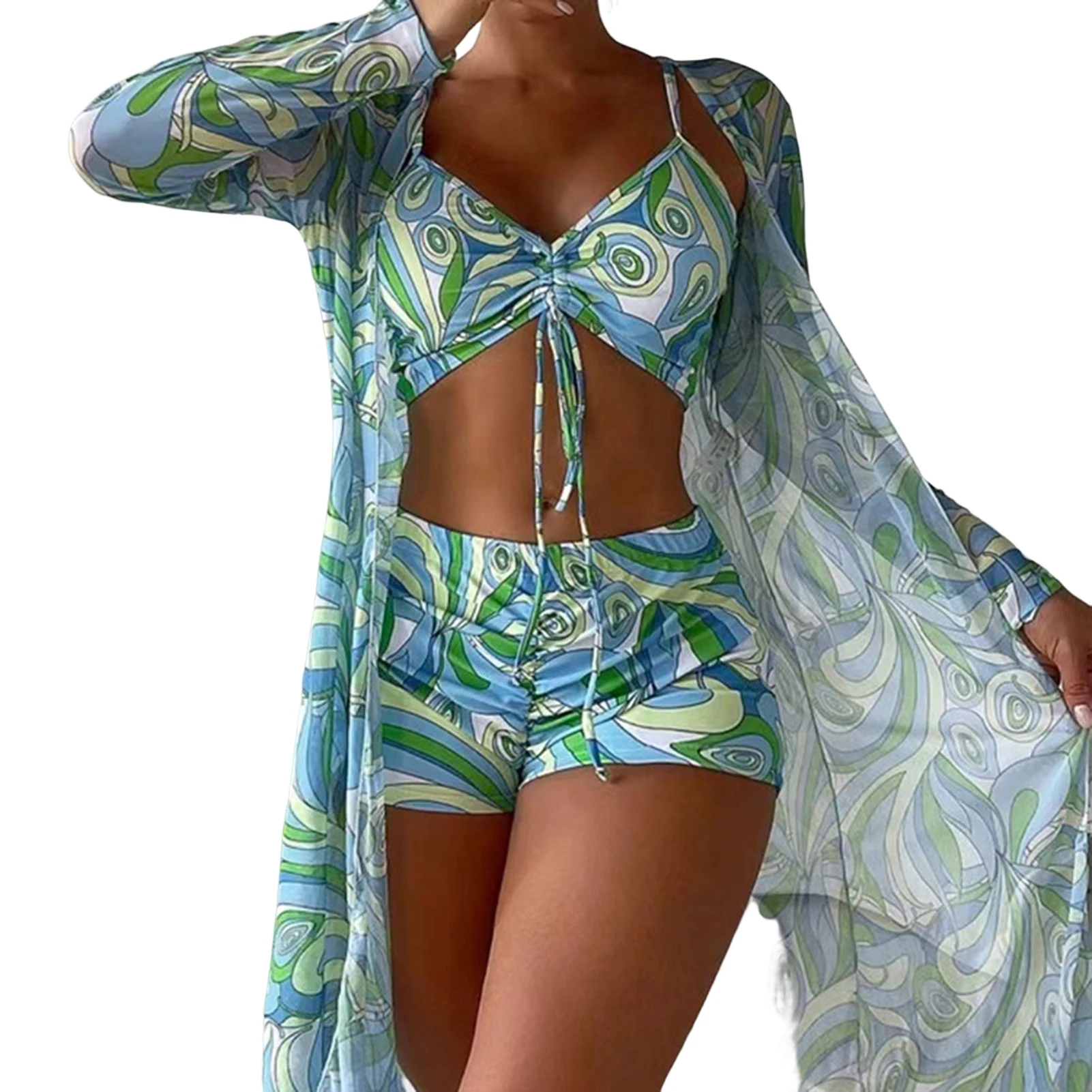 Женский купальник, корректирующая одежда, купальный костюм, треугольный бикини, купальный костюм