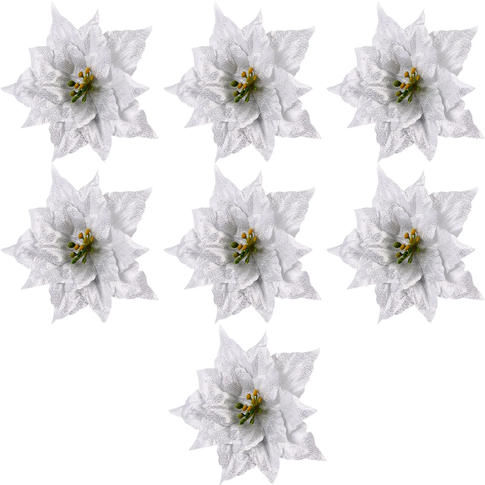 Christmas Flowers Poinsettia Tree Glitter Artificial Flower Decorationsdecor Fake Ornaments White Silver
Christmas Flowers Poinsettia Tree Glitter Artificial Flower Decorationsdecor Fake Ornaments White Silver