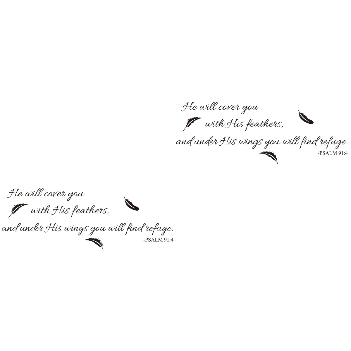 2 шт., виниловые наклейки на стену с мотивами Псалом 91:4
2 шт., виниловые наклейки на стену с мотивами Псалом 91:4