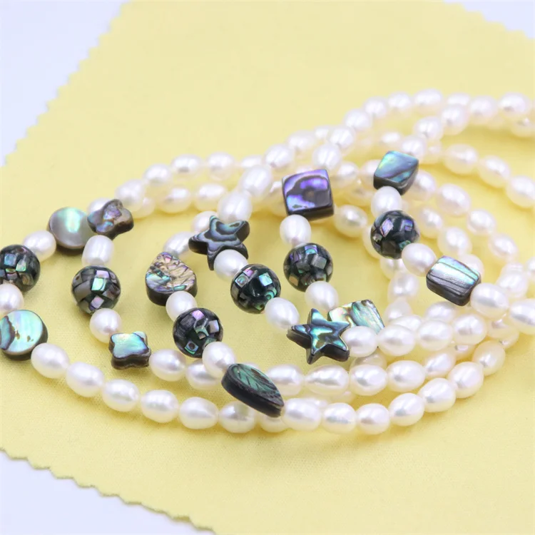 DIY Handmade Abalone Shell Round Beads Leaf Square Rectangle Star Waterfresh Pearl Bracelets Elastic Rope Jewelry For Women Gift
DIY Handmade Abalone Shell Round Beads Leaf Square Rectangle Star Waterfresh Pearl Bracelets Elastic Rope Jewelry For Women Gift
