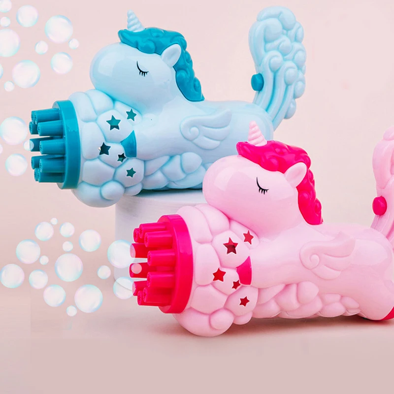 10-hole Cartoon Bubble Machine Rainbow Pony Automatic Bubble Gun Toy Children Outdoor Fun One-click Bubble Maker Gifts
10-hole Cartoon Bubble Machine Rainbow Pony Automatic Bubble Gun Toy Children Outdoor Fun One-click Bubble Maker Gifts