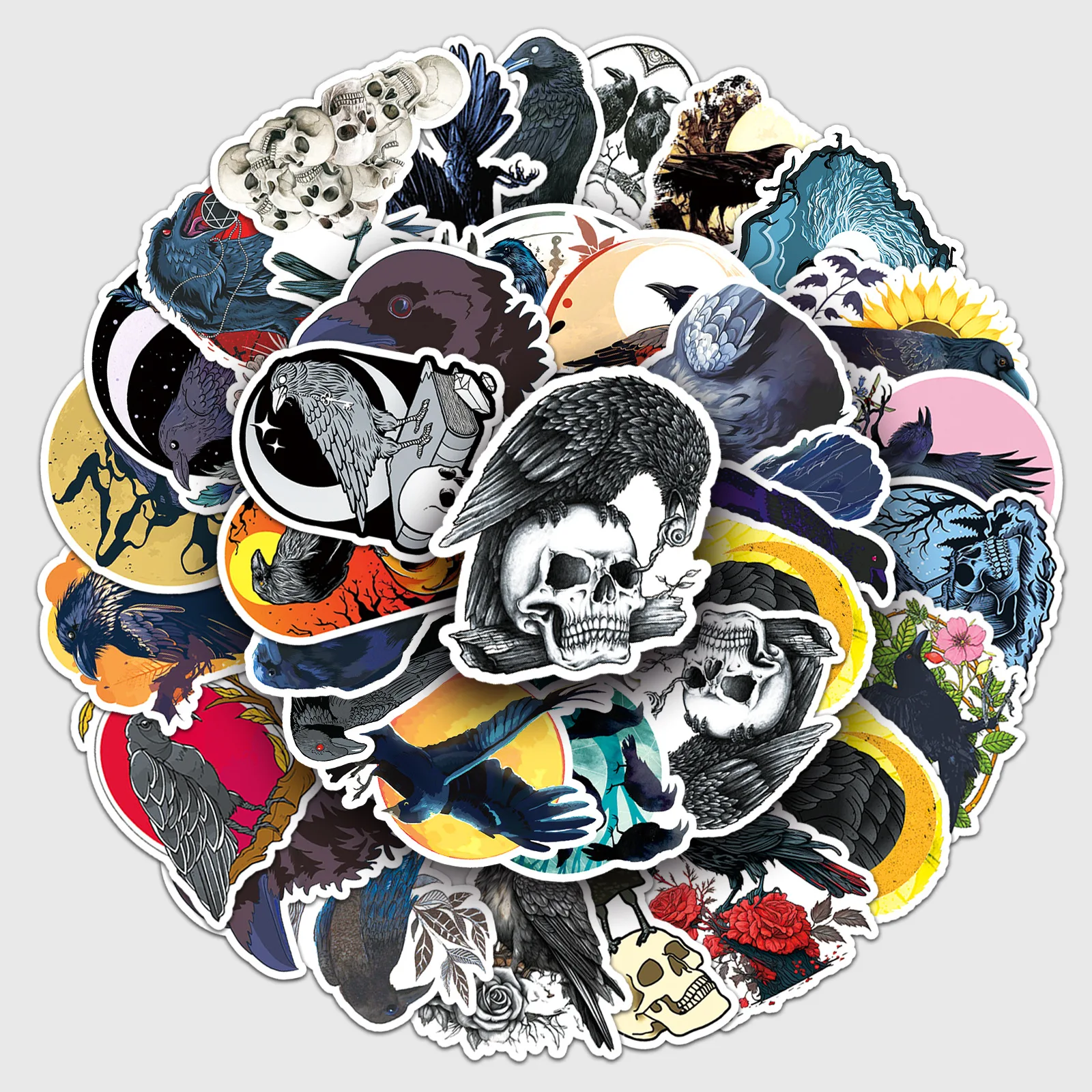 50Pcs Gothic Horror Crow Graffiti Stickers Personalized Dark Magic Black Birds Sticker DIY Phone Car Wall Scrapbook Kids Toy B2
50Pcs Gothic Horror Crow Graffiti Stickers Personalized Dark Magic Black Birds Sticker DIY Phone Car Wall Scrapbook Kids Toy B2