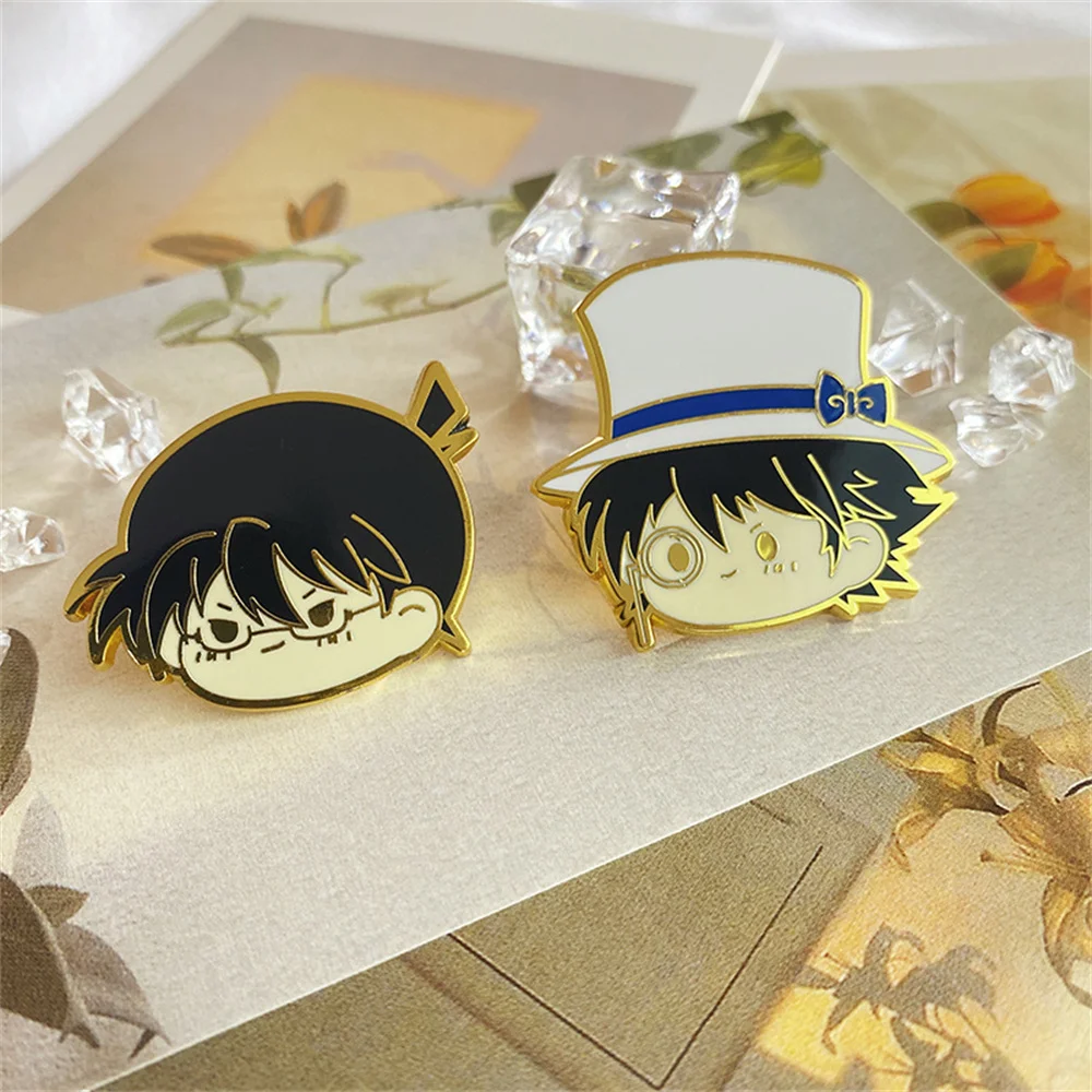 Detective Conan Brooch Japanese classic animation cartoon cute clothes accessories color metal pin badge
Detective Conan Brooch Japanese classic animation cartoon cute clothes accessories color metal pin badge