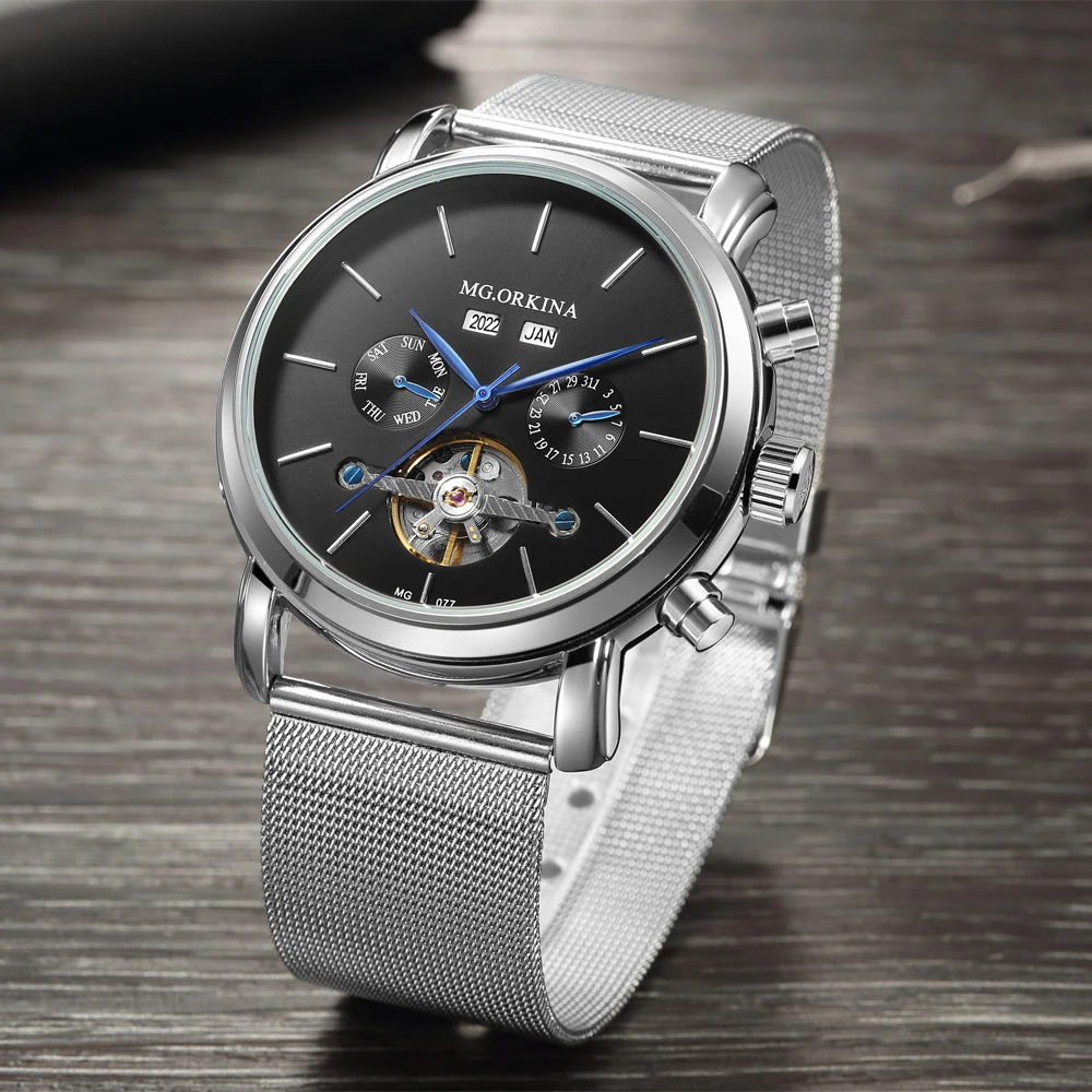 Orkina 2023 Top Brand Mens Watches Luxury Automatic Mechanical Tourbillon Watches Men Mechanical Watches Stainless Steel Watches
Orkina 2023 Top Brand Mens Watches Luxury Automatic Mechanical Tourbillon Watches Men Mechanical Watches Stainless Steel Watches