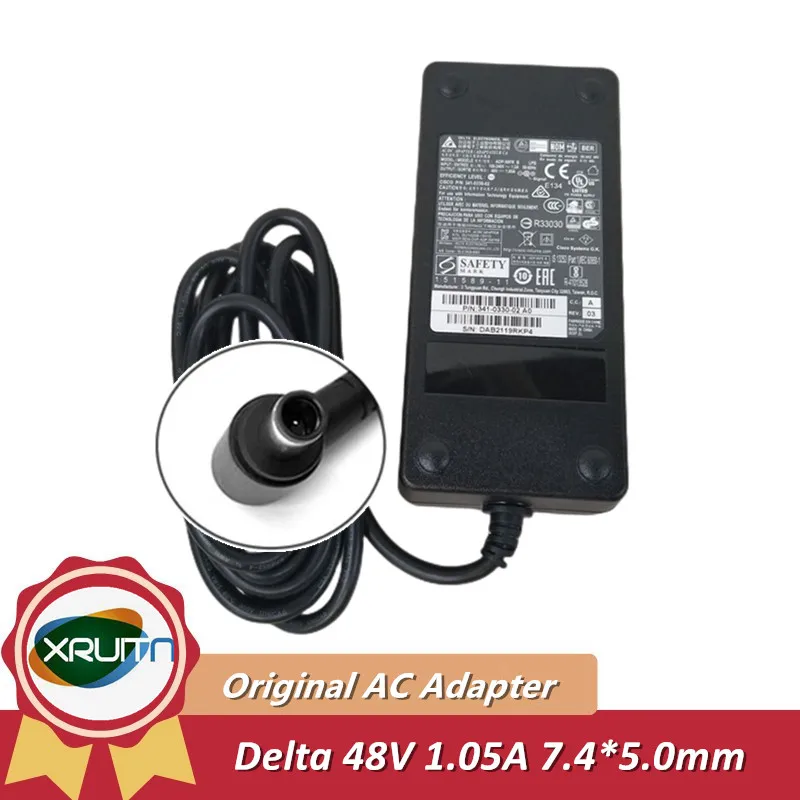 

Оригинальное зарядное устройство-адаптер переменного тока DELTA ADP-50FR B 48 В 8900 а 50 Вт для CISCO CP-PWR-CUBE4 9900 8945 9951 IP-источник питания для телефона