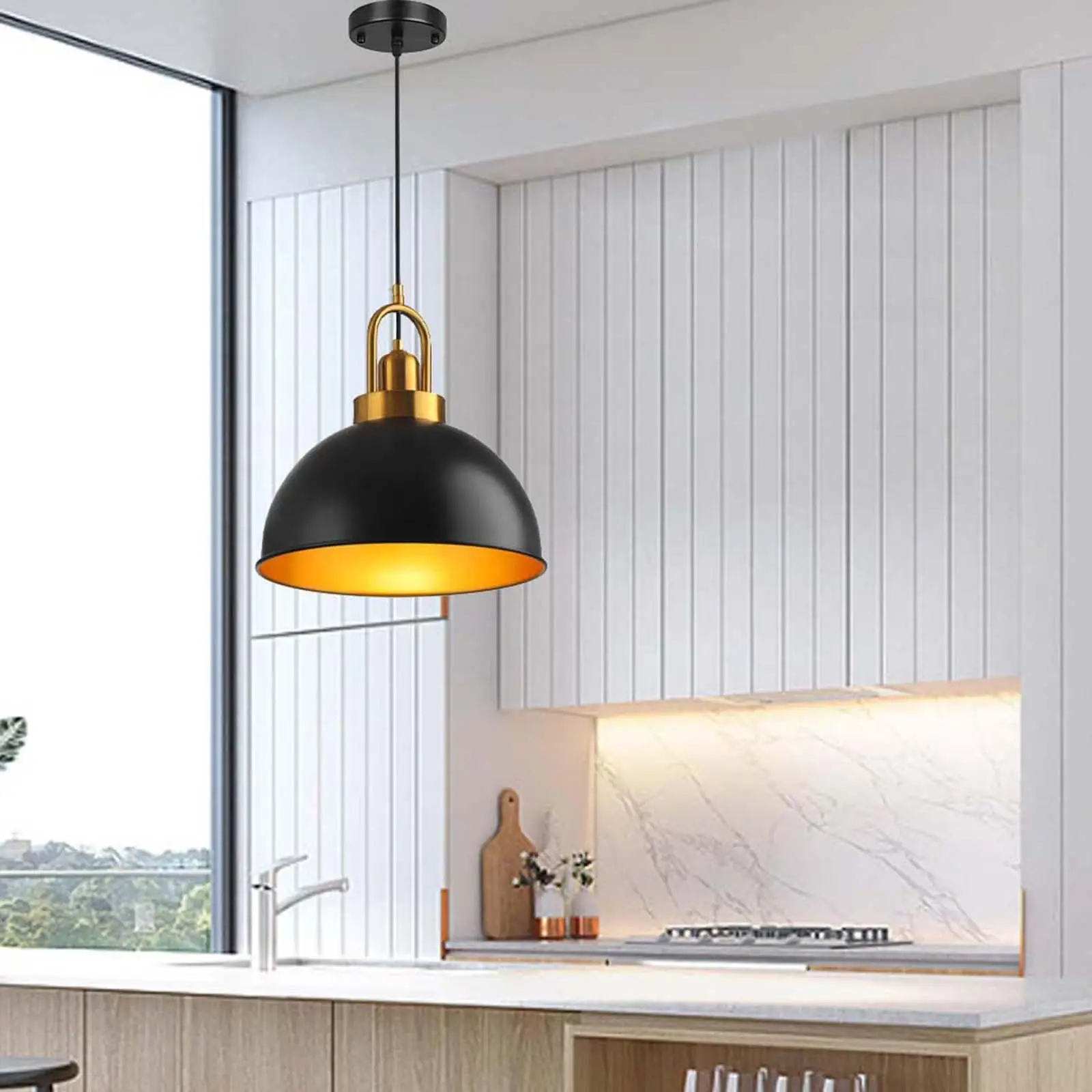 Industrial Pendant Lighting 11.81'' Diameter E26 E27 Base Ceiling Light Fixture for Hallway Warehouse Corridor Bar Living Room
Industrial Pendant Lighting 11.81'' Diameter E26 E27 Base Ceiling Light Fixture for Hallway Warehouse Corridor Bar Living Room