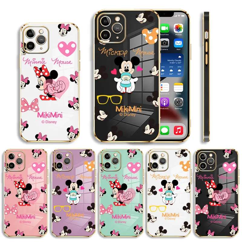 Luxury Soft Plating Case For iPhone 13 12 11 Pro Max Mini X XR XS Max 7 8 6 6s Plus SE Cover Mickey Love Minnie Diamond Ring
Luxury Soft Plating Case For iPhone 13 12 11 Pro Max Mini X XR XS Max 7 8 6 6s Plus SE Cover Mickey Love Minnie Diamond Ring