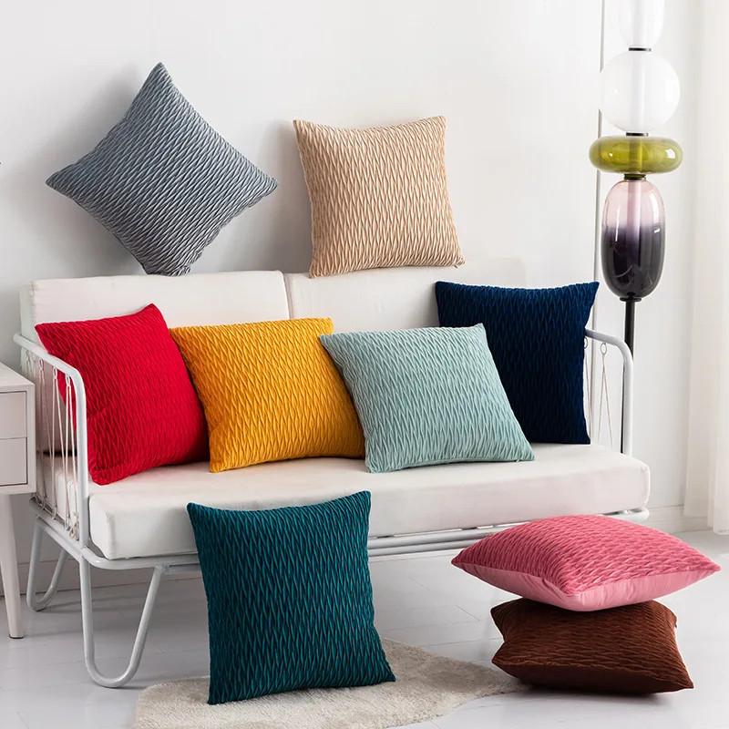 Design Velvet Pleating Cushion Cover Luxury Decorative Sofa Throw Pillow For Living Room Advanced Cushion Cover Style Home Decor
Design Velvet Pleating Cushion Cover Luxury Decorative Sofa Throw Pillow For Living Room Advanced Cushion Cover Style Home Decor
