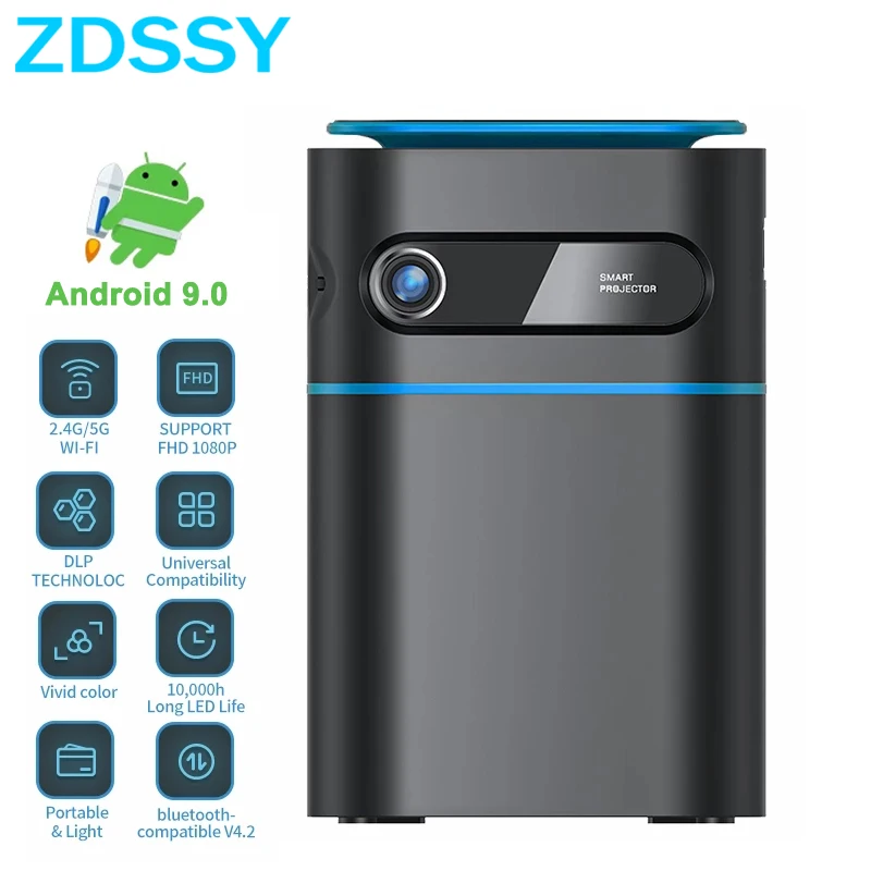 ZDSSY P22 2K 4K мини DLP проектор Карманный Android 9 Wi-Fi DLP видео портативный проектор для дома и улицы проектор для смартфона
ZDSSY P22 2K 4K мини DLP проектор Карманный Android 9 Wi-Fi DLP видео портативный проектор для дома и улицы проектор для смартфона