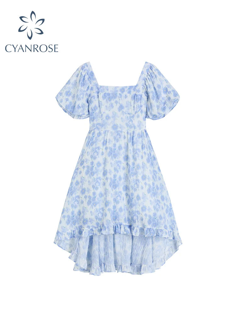 Women Puff Sleeve Chiffon Dress Elegant Square Collar Floral Print Summer Party Mid Long Dresses Sweet Mori Girl A-line Frocks
Women Puff Sleeve Chiffon Dress Elegant Square Collar Floral Print Summer Party Mid Long Dresses Sweet Mori Girl A-line Frocks
