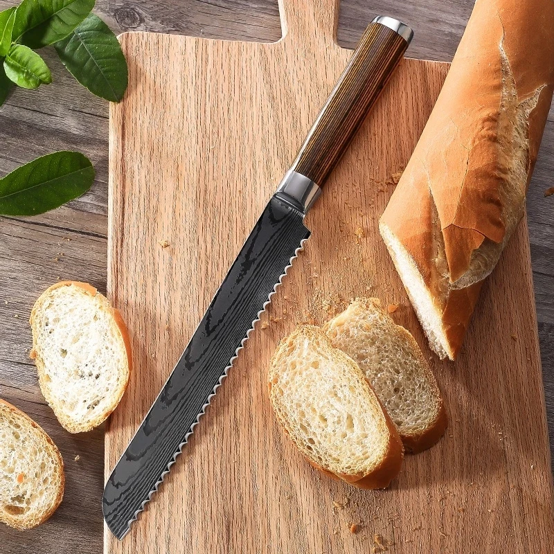 YAMY&CK 8" inch bread knife sharp frozen meat knife 7Cr17Mov high quality stainless steel
YAMY&CK 8" inch bread knife sharp frozen meat knife 7Cr17Mov high quality stainless steel