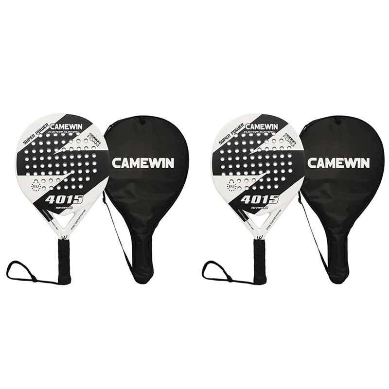 Camewin 2X Padel Racket Beach Tennis Carbon Fiber And EVA Smooth Surface Durable Power Lite Paddleball Paddle Racket,White
Camewin 2X Padel Racket Beach Tennis Carbon Fiber And EVA Smooth Surface Durable Power Lite Paddleball Paddle Racket,White