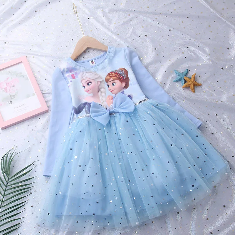 Girls Frozen Princess Dress Baby Girl Elsa Long Sleeve Pure Cotton Dress Autumn Children Shaggy Gauze Fashion Birthday Clothes
Girls Frozen Princess Dress Baby Girl Elsa Long Sleeve Pure Cotton Dress Autumn Children Shaggy Gauze Fashion Birthday Clothes