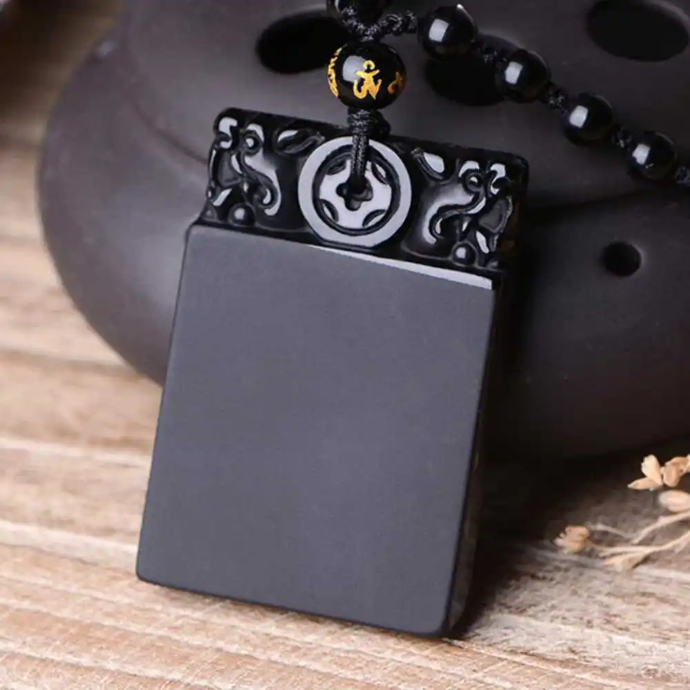 100% Natural Obsidian Gemstone Lucky Amulet Pendant + Chain Pendants Jewellery Energy Crystal Amulet Keychain Quartz Healing
100% Natural Obsidian Gemstone Lucky Amulet Pendant + Chain Pendants Jewellery Energy Crystal Amulet Keychain Quartz Healing