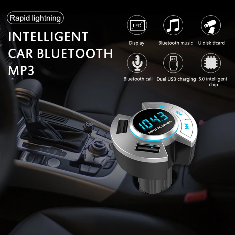 DC12V-24V Auto FM Transmitter BT17 Car MP3 Bluetooth 5.0 Car Bluetooth Player TF/U Disk Car Charger Audio Accessories
DC12V-24V Auto FM Transmitter BT17 Car MP3 Bluetooth 5.0 Car Bluetooth Player TF/U Disk Car Charger Audio Accessories