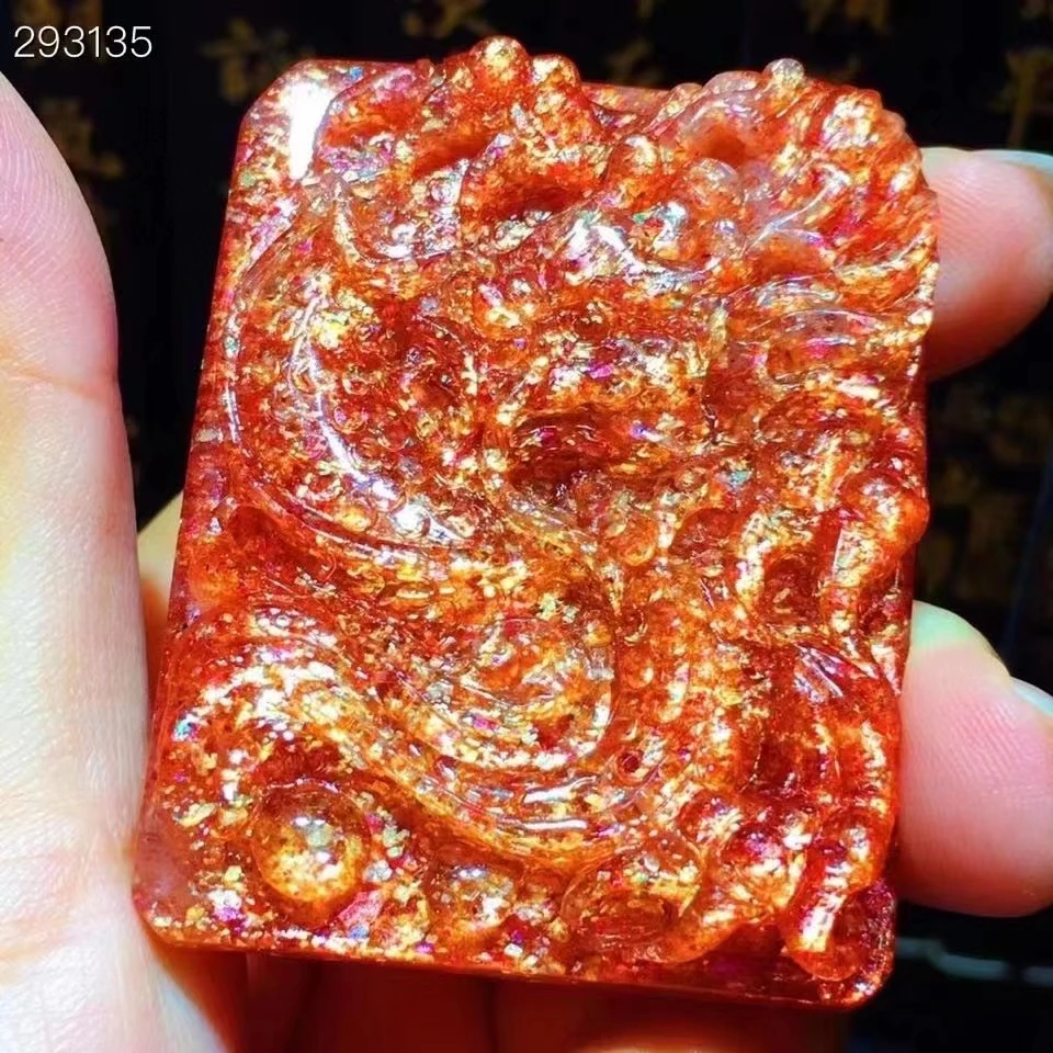 Natural Gold Sunstone Strawberry Quartz Pendant Orange Sunstone Dragon 50.5x39.5x11.8mm Rectangle Flash Light Women Men AAAAA
Natural Gold Sunstone Strawberry Quartz Pendant Orange Sunstone Dragon 50.5x39.5x11.8mm Rectangle Flash Light Women Men AAAAA