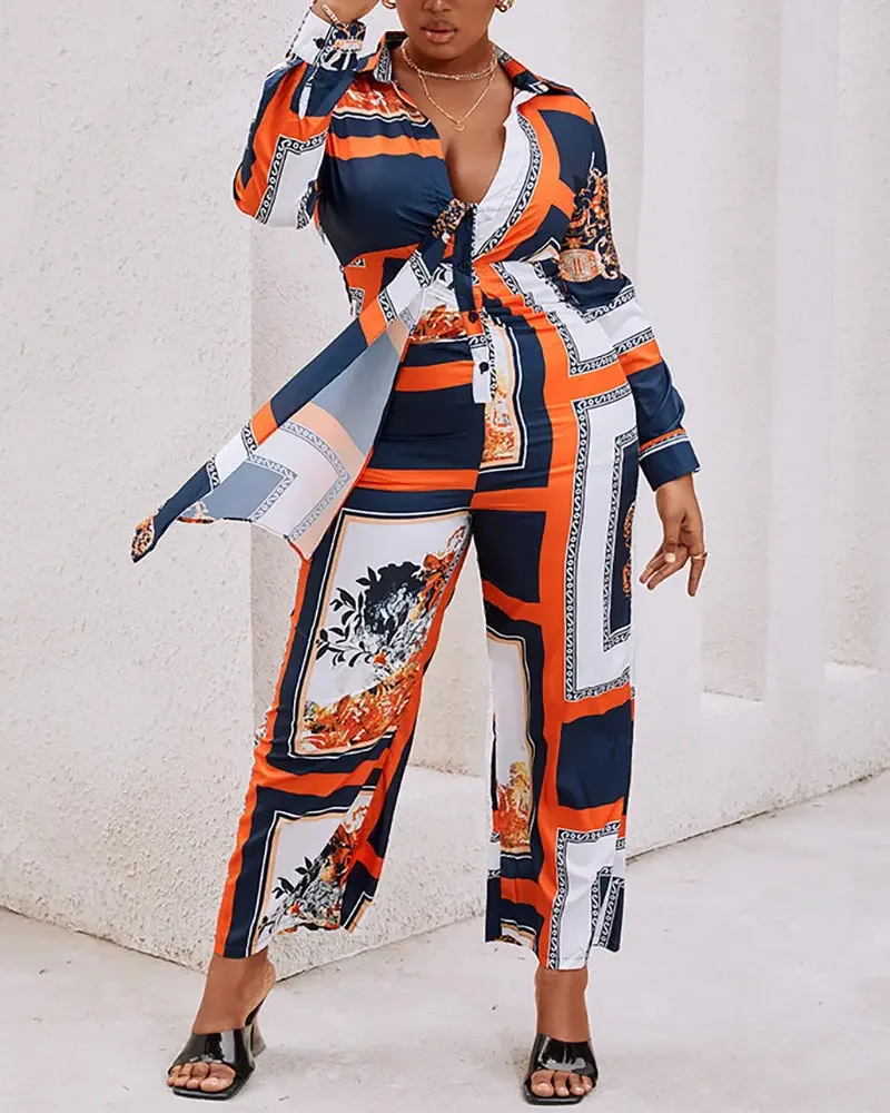 Women's Casual Jumpsuit 2022 Summer New V-neck Floral Print Tied Detail Long Sleeve Print Elegant Trousers Jumpsuit
Women's Casual Jumpsuit 2022 Summer New V-neck Floral Print Tied Detail Long Sleeve Print Elegant Trousers Jumpsuit