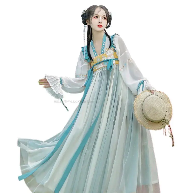 Chinese Style Traditional Fairy Hanfu Cosplay Costume Clothes Women Folk Dance Song Dynasty Vintage Fairy Hanfu Dress P1
Chinese Style Traditional Fairy Hanfu Cosplay Costume Clothes Women Folk Dance Song Dynasty Vintage Fairy Hanfu Dress P1