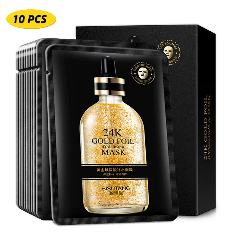 24k Gold Hyaluronic Acid Moisturizing Facial Mask Skin Care Firm Sheet mask Hydrating beauty health Anti-Aging Face mask sheet
24k Gold Hyaluronic Acid Moisturizing Facial Mask Skin Care Firm Sheet mask Hydrating beauty health Anti-Aging Face mask sheet