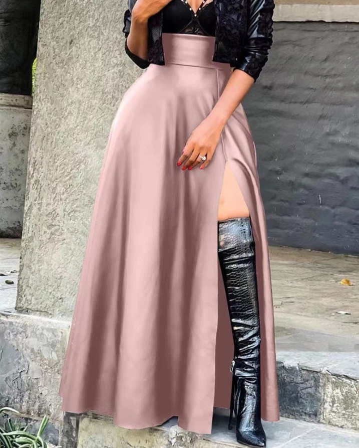 PU Leather High Slit Pocket Design Skirt High Slit Pocket Design Maxi Skirt Streetwear Dress
PU Leather High Slit Pocket Design Skirt High Slit Pocket Design Maxi Skirt Streetwear Dress