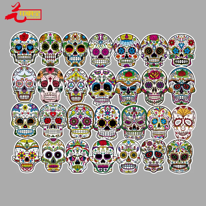 52pcs Not Repeating Colorful Skull Series Trend Car Skateboard Waterproof Graffiti Stickers
52pcs Not Repeating Colorful Skull Series Trend Car Skateboard Waterproof Graffiti Stickers