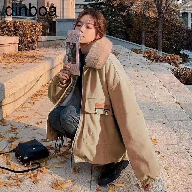 Dinboa-korean Thick Fleece Women Y2k Winter Jacket Fashion Loose Warm Plush Parkas Female Elegant Lapel Zipper Pocket Velvetcoat
Dinboa-korean Thick Fleece Women Y2k Winter Jacket Fashion Loose Warm Plush Parkas Female Elegant Lapel Zipper Pocket Velvetcoat