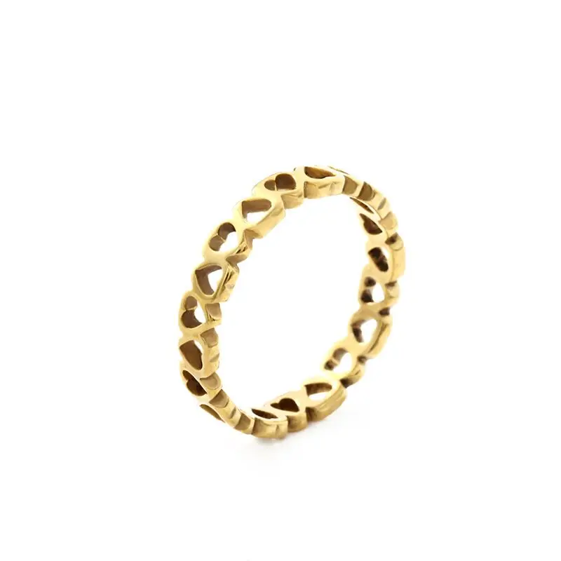 Stainless steel jewelry fashionable stainless steel ring laser cut hollow heart titanium steel ring
Stainless steel jewelry fashionable stainless steel ring laser cut hollow heart titanium steel ring