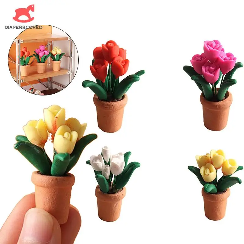 1pcs Dollhouse Miniature Tulip Potted Plant Pot Flower Model Furniture Accessories For Doll House Home Garden Decor Kids Toy
1pcs Dollhouse Miniature Tulip Potted Plant Pot Flower Model Furniture Accessories For Doll House Home Garden Decor Kids Toy