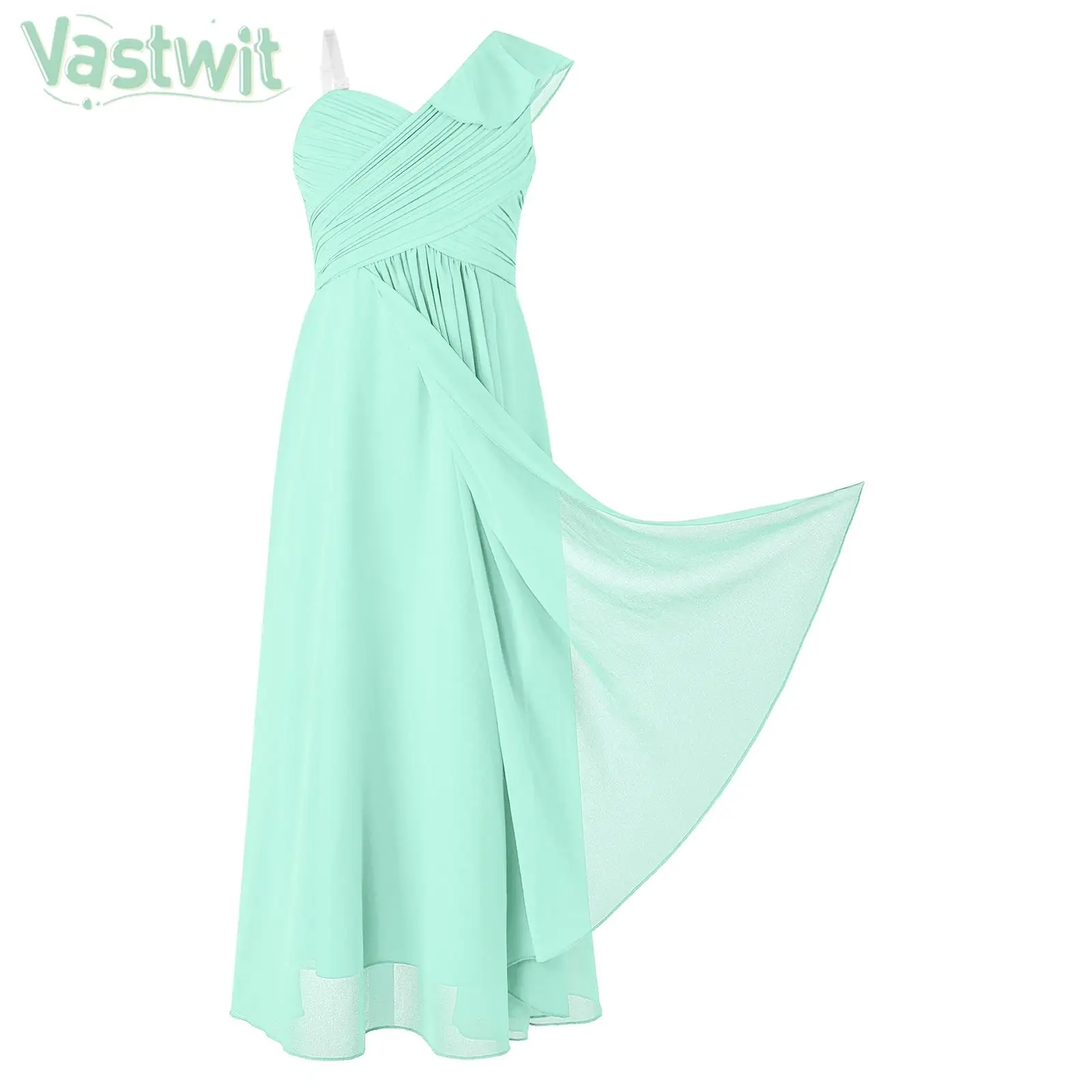 Children Girls Wedding Bridesmaid Dress Birthday Party Evening Prom Gown One-Shoulder Ruffle Ruched Elegant Chiffon Maxi Dress
Children Girls Wedding Bridesmaid Dress Birthday Party Evening Prom Gown One-Shoulder Ruffle Ruched Elegant Chiffon Maxi Dress
