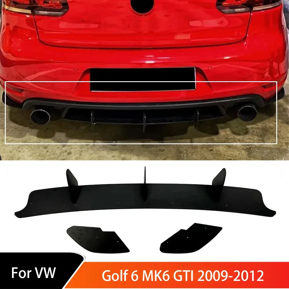 Для VW Golf 6 MK6 GTI 2009-2012 нижний диффузор заднего бампера комплект кузова задний
