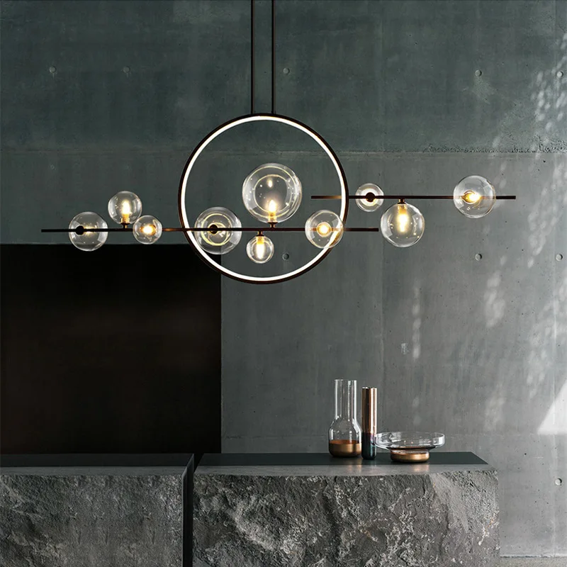 Indoor Lighting Round Ring Pendant Lamp Modern Black Long Pole Glass LED Hanging Light Dining Room Kitchen Suspension Chandelier
Indoor Lighting Round Ring Pendant Lamp Modern Black Long Pole Glass LED Hanging Light Dining Room Kitchen Suspension Chandelier