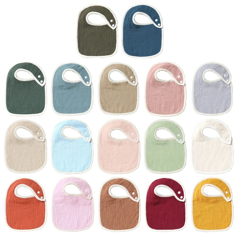 

C5AA Baby Drool Bib Breathable Feeding Bibs Infant Saliva Towel 6-Layers Cotton Burp Cloth Bandana for Drooling & Teething