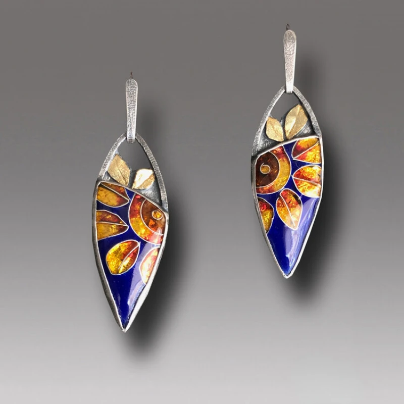 Creative Personality Enamel Earrings Bohemian Sun Flower Shiny Colorful Sexy Earrings for Women Ethnic Style Jewelry
Creative Personality Enamel Earrings Bohemian Sun Flower Shiny Colorful Sexy Earrings for Women Ethnic Style Jewelry