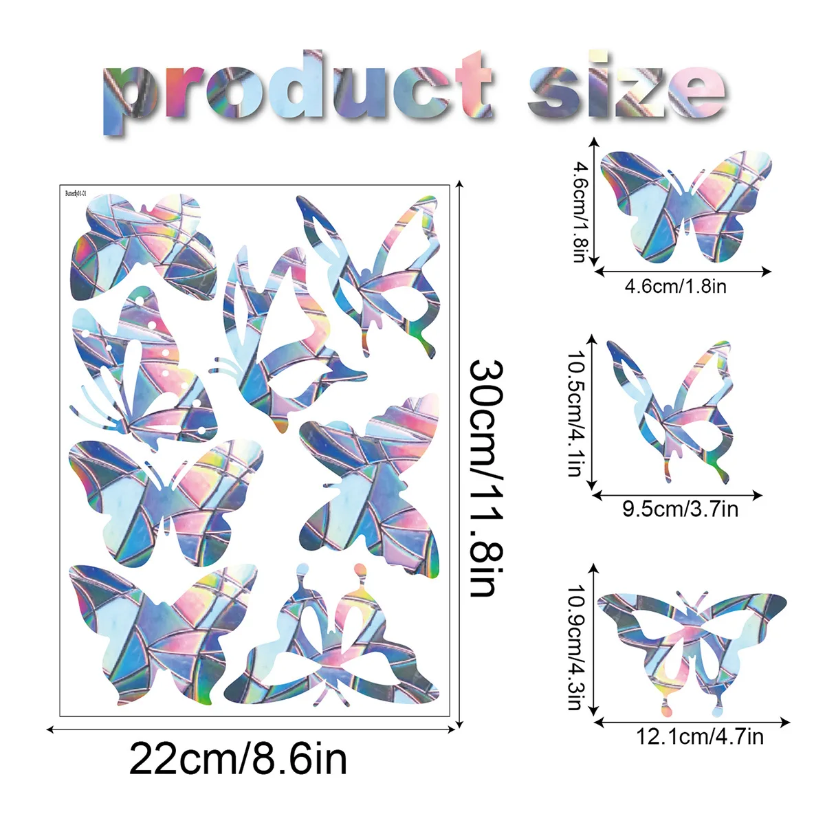 Butterfly Prism Window Sticker Static Glass Clings Sun Catcher PVC Prevent Birds from Hitting Sticker Home Decorative Decals
Butterfly Prism Window Sticker Static Glass Clings Sun Catcher PVC Prevent Birds from Hitting Sticker Home Decorative Decals