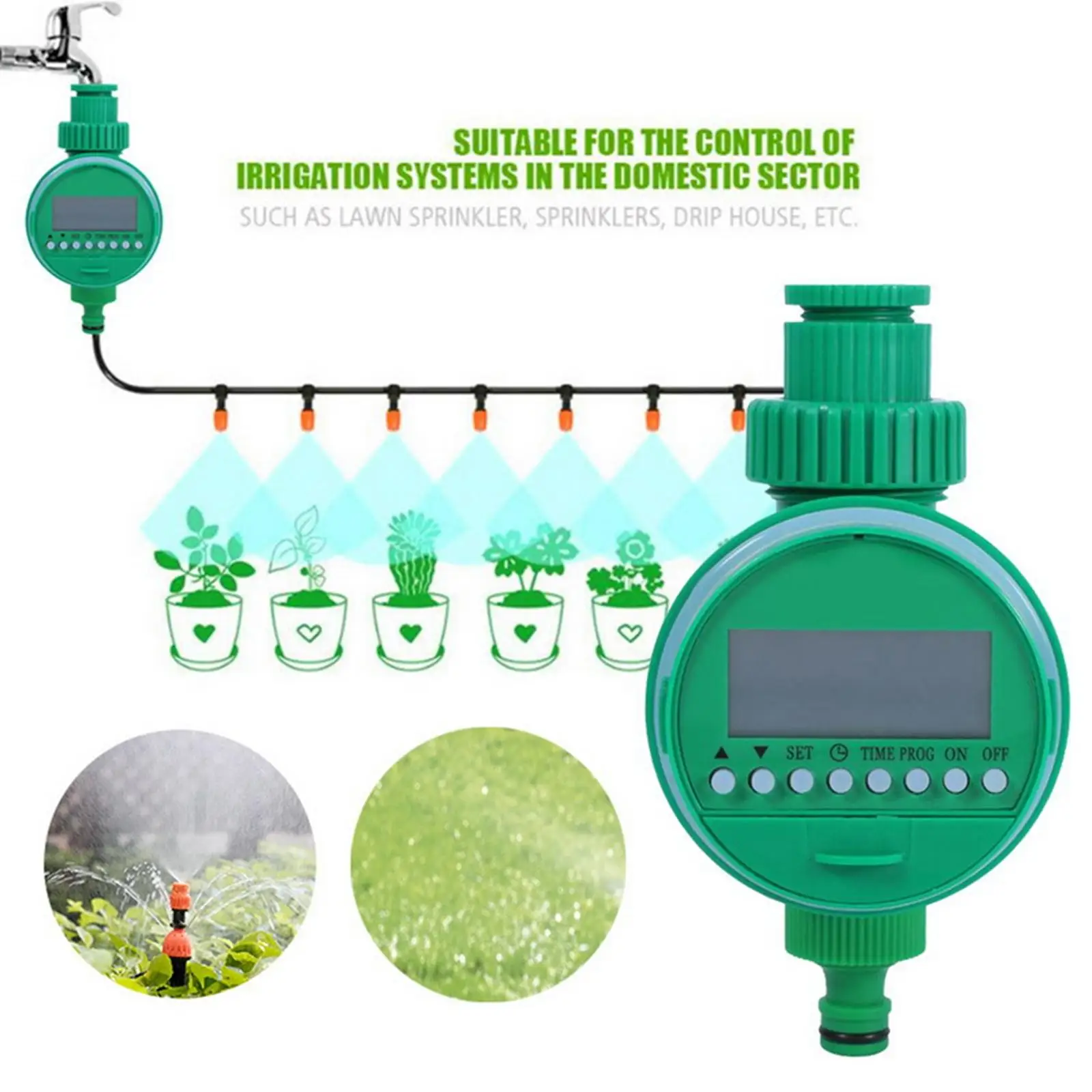 Smart Automatic Irrigation Timer Intelligence LCD Screen Connector Watering Irrigation Controller for Agriculture Patio Lawns
Smart Automatic Irrigation Timer Intelligence LCD Screen Connector Watering Irrigation Controller for Agriculture Patio Lawns