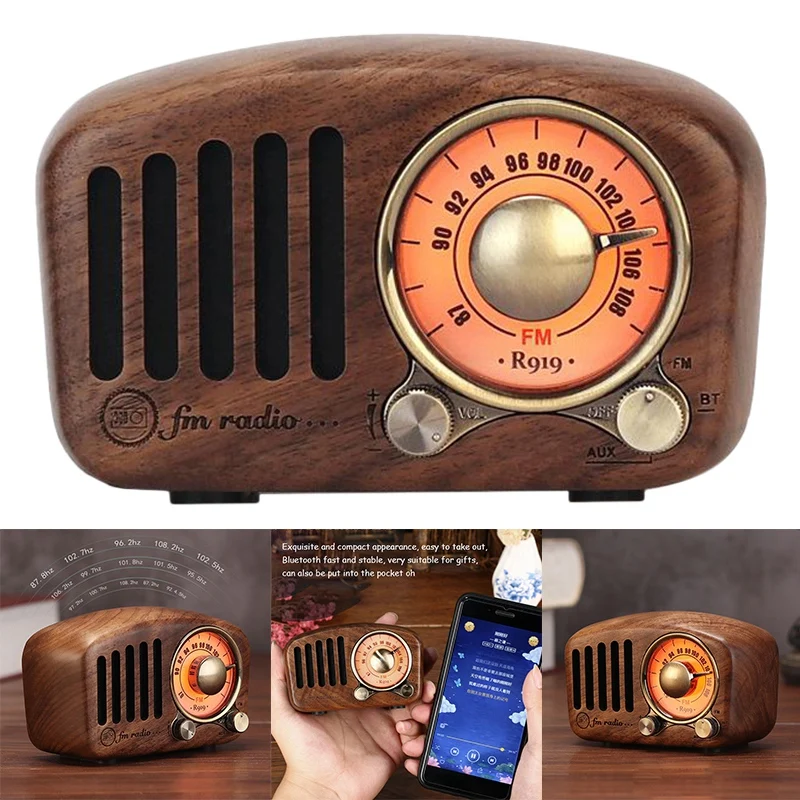 R919 ретро-радио Bluetooth-динамик, FM-радио в старомодном классическом стиле, Bluetooth, слот для TF-карты
R919 ретро-радио Bluetooth-динамик, FM-радио в старомодном классическом стиле, Bluetooth, слот для TF-карты
