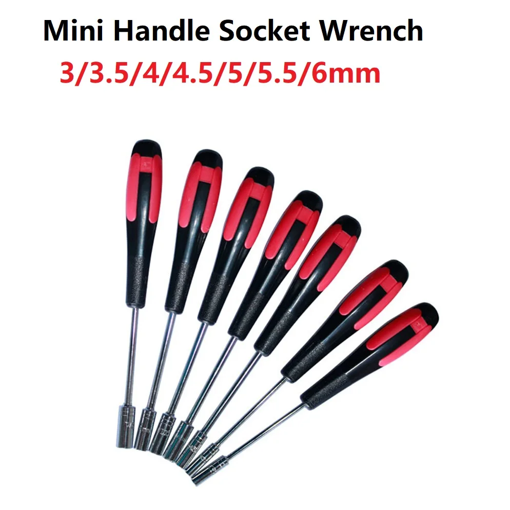 Hollow-Shaft Nut Socket Driver Hex 3-6mm Mini Handle Socket Wrenche Screwdriver Mini Handle Socket Wrenches Hex Nut Repair Tool
Hollow-Shaft Nut Socket Driver Hex 3-6mm Mini Handle Socket Wrenche Screwdriver Mini Handle Socket Wrenches Hex Nut Repair Tool