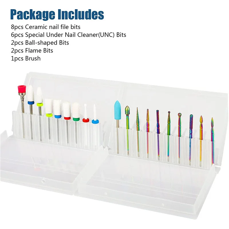 New 19 Piece Ceramic Colorful Carborundum Grinding Head Manicure Enhancement Tools Kits The Various Nail Needs Of Care Drill Bit
New 19 Piece Ceramic Colorful Carborundum Grinding Head Manicure Enhancement Tools Kits The Various Nail Needs Of Care Drill Bit