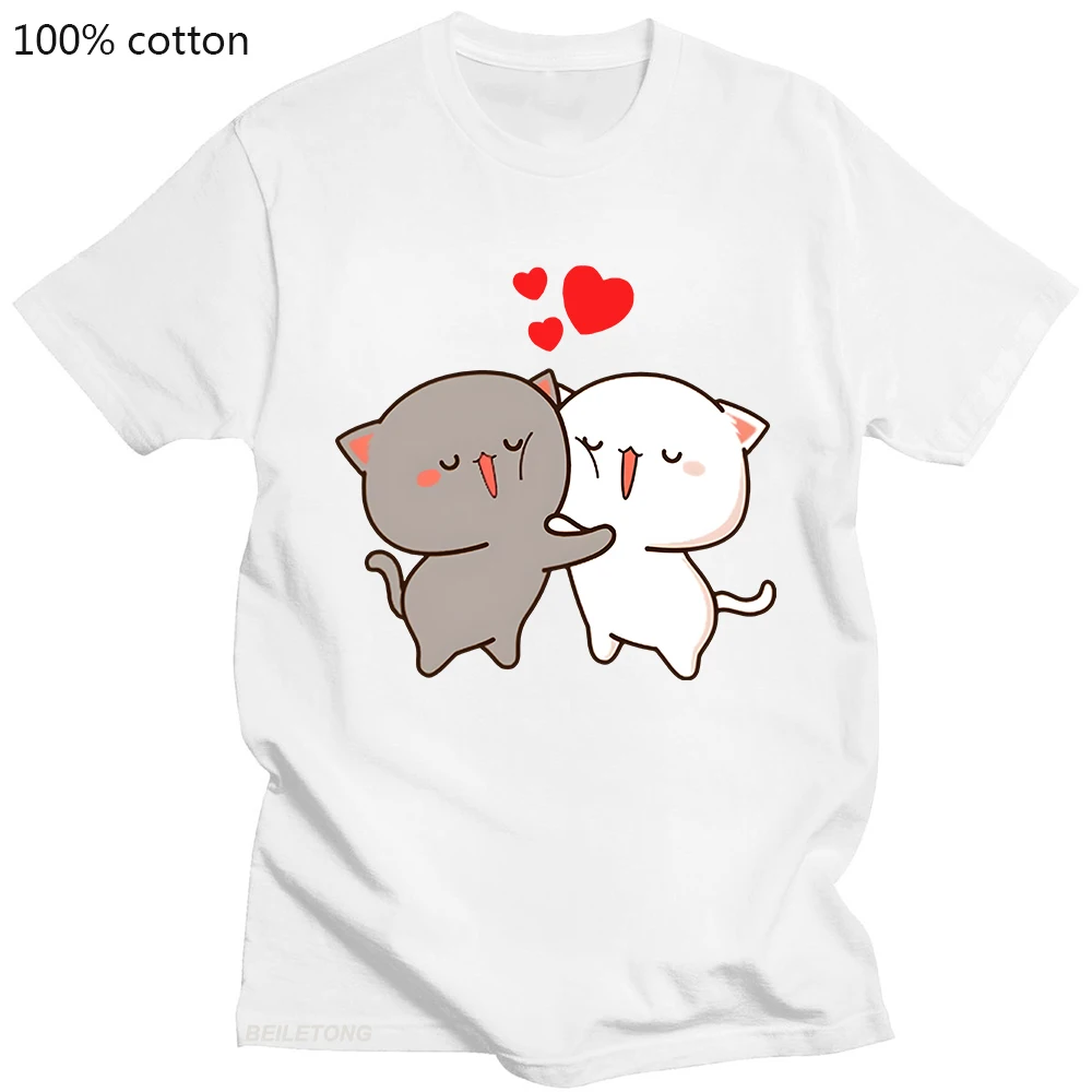 Peach Cat Goma and Mochi Love Cartoon Print Tshirt 100% Cotton Women's Clothing Funny T Shirt Harajuku Couple Tee-shirt Summer
Peach Cat Goma and Mochi Love Cartoon Print Tshirt 100% Cotton Women's Clothing Funny T Shirt Harajuku Couple Tee-shirt Summer