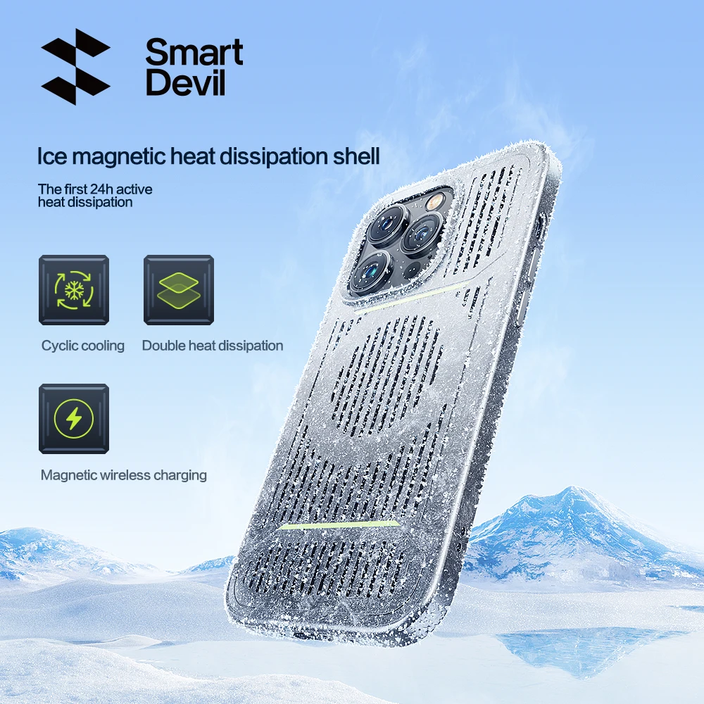 SmartDevil Ice Armor Cooling Phone Case For iPhone 13 14 Plus Pro Max Magnetic Portable Ultra Thin Cover Anti-Fingerprint
SmartDevil Ice Armor Cooling Phone Case For iPhone 13 14 Plus Pro Max Magnetic Portable Ultra Thin Cover Anti-Fingerprint